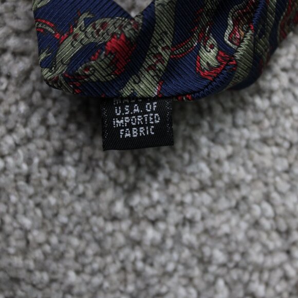 Lot of 3 Ties Burberry London, 2 Christian Dior Monsieur Silk Red/Blue/Green - Picture 11 of 13